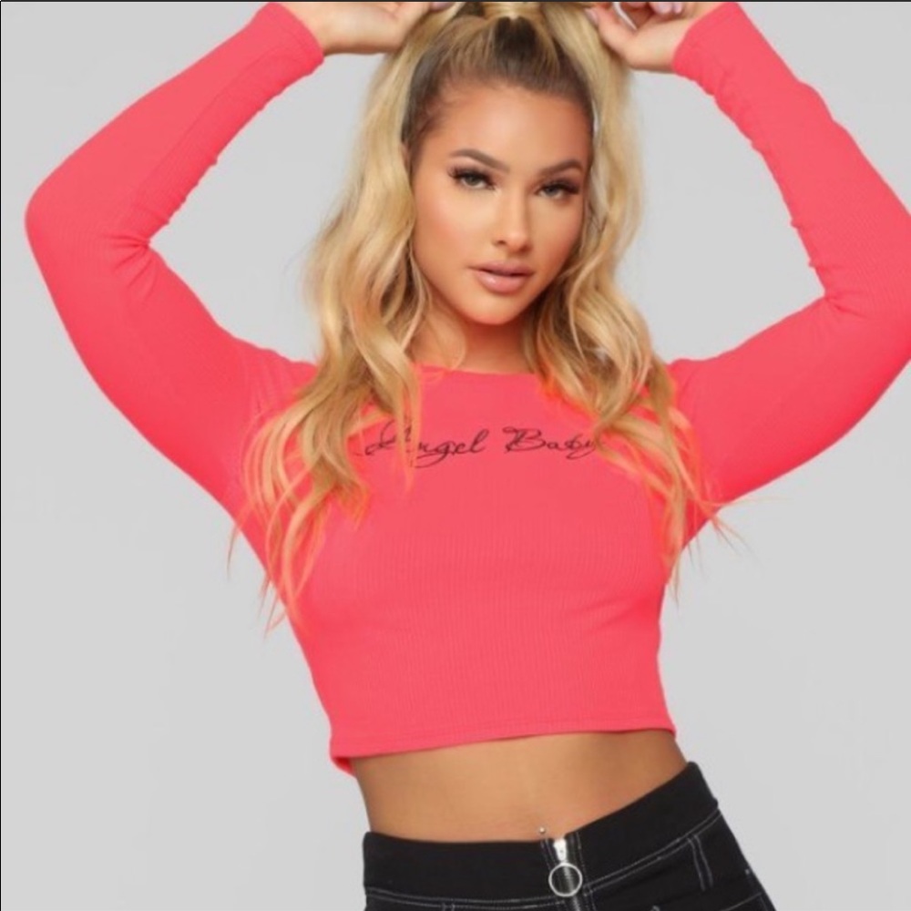 NWT Fashionnova Neon Pink Crop Top